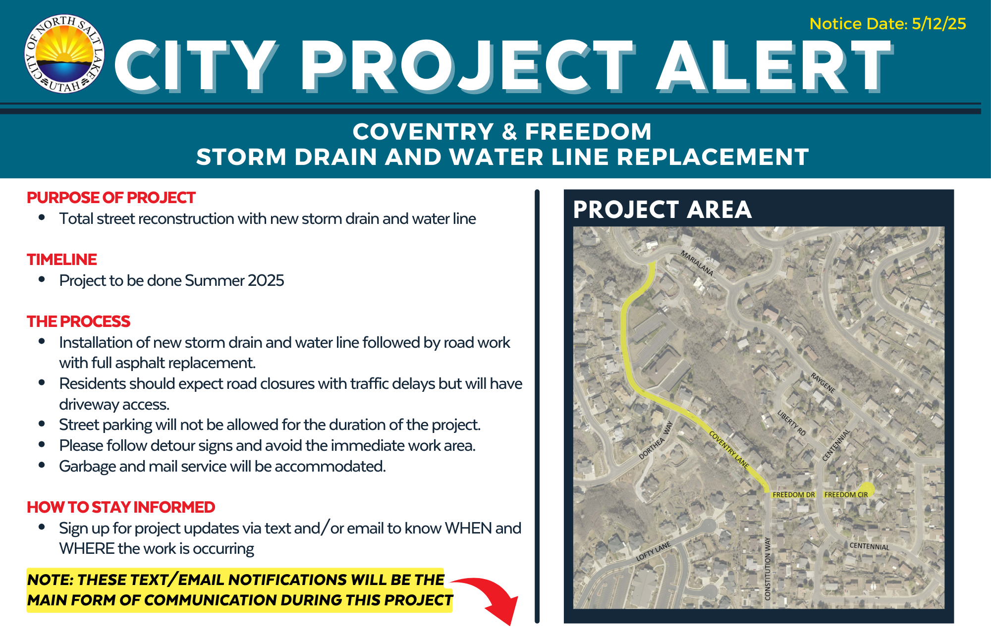 PRO 2025 Coventry Freedom storm drain and water line Postcard