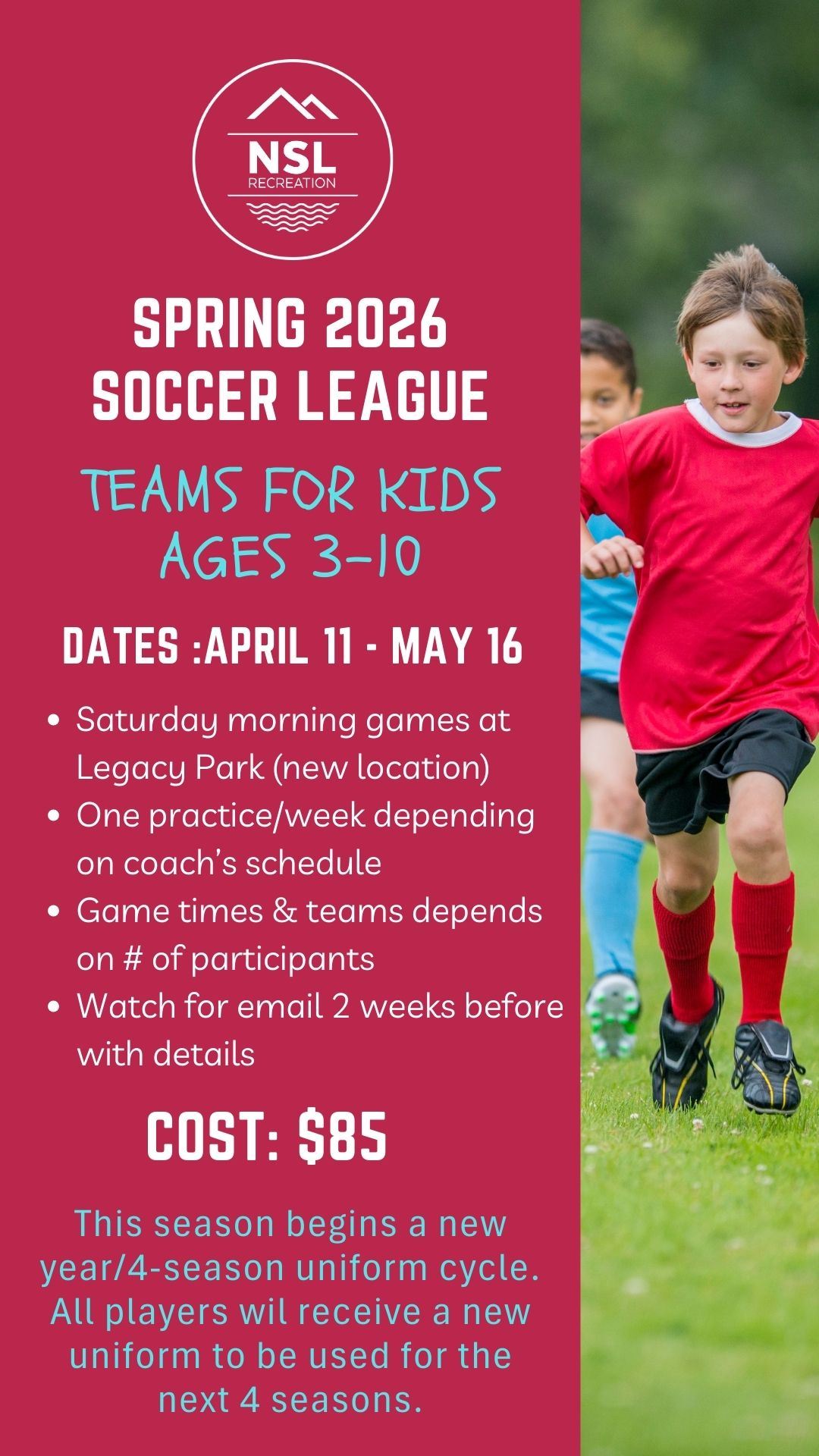 REC Spring 2026 Soccer website