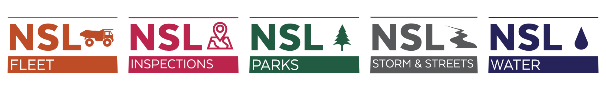 PW Dept Logos One Image Fleet Insp Parks Storm Streets Water